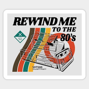 Rewind Me to the 80s // Funny Vintage VCR 80s Nostalgia Sticker